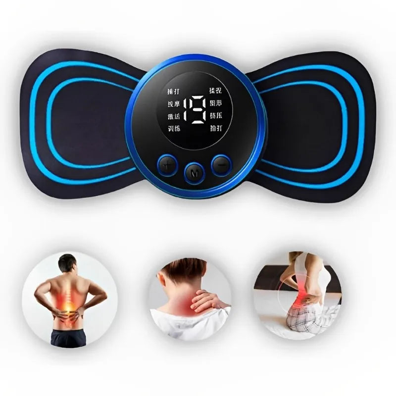 Mini massageador elétrico portátil de estimulação EMS para alívio da dor muscular cervical