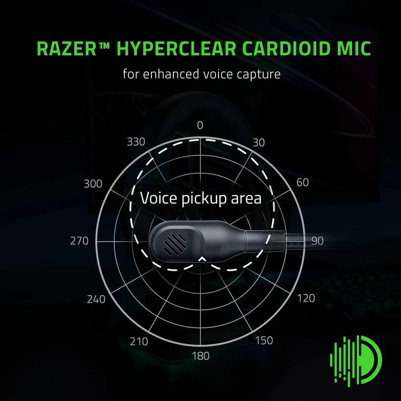 Fone de ouvido Razer BlackShark V2 X com fio, cancelamento passivo avançado de ruído, som surround 7.1, microfone cardióide hiperclaro