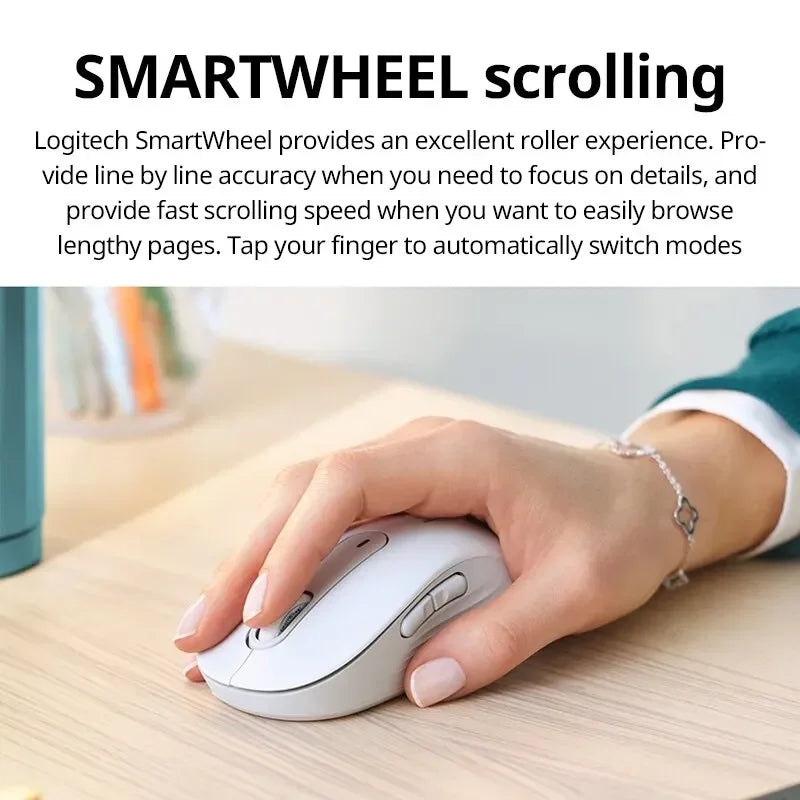 Logitech m650 m650l sem fio bluetooth  mouse escritório portátil sensor tecnologia avançada botões ópticos programáveis