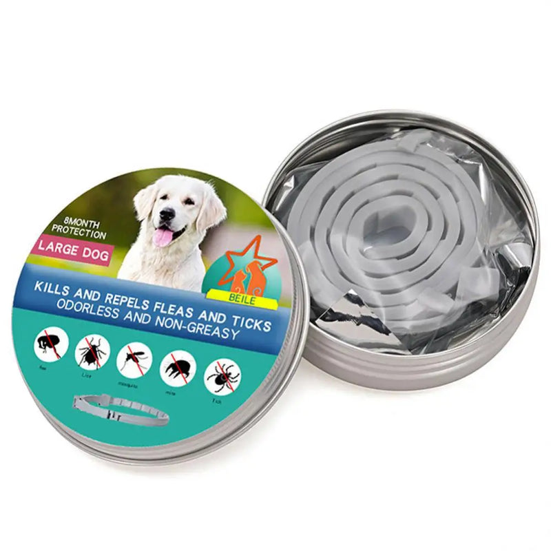 Coleira extensível antipulgas para animais de estimação, colar antiparasitário personalizado, antipulgas e carrapatos, cachorro grande, gato, anti-pulgas, carrapatos, cães