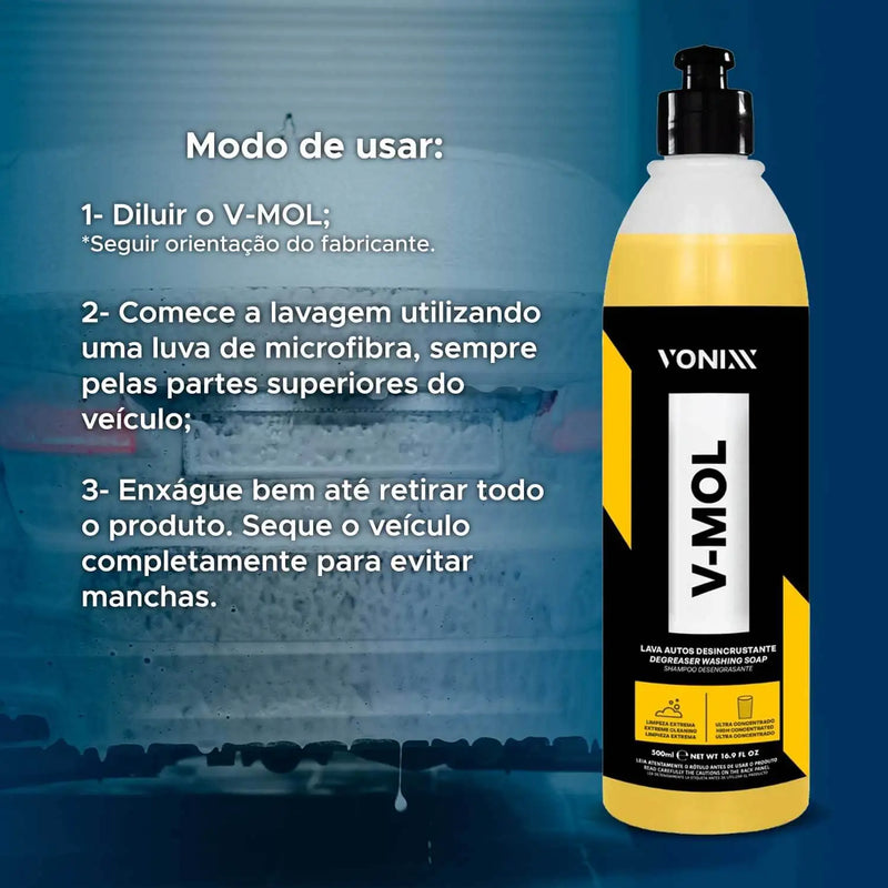 Produto Para Lavar Carro Moto Shampoo Vonixx V-mol 500ml