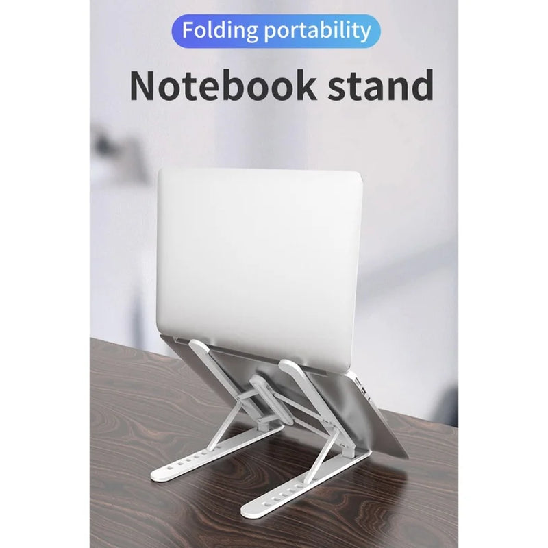 Suporte para notebook com base ajustável de plástico para home office premium