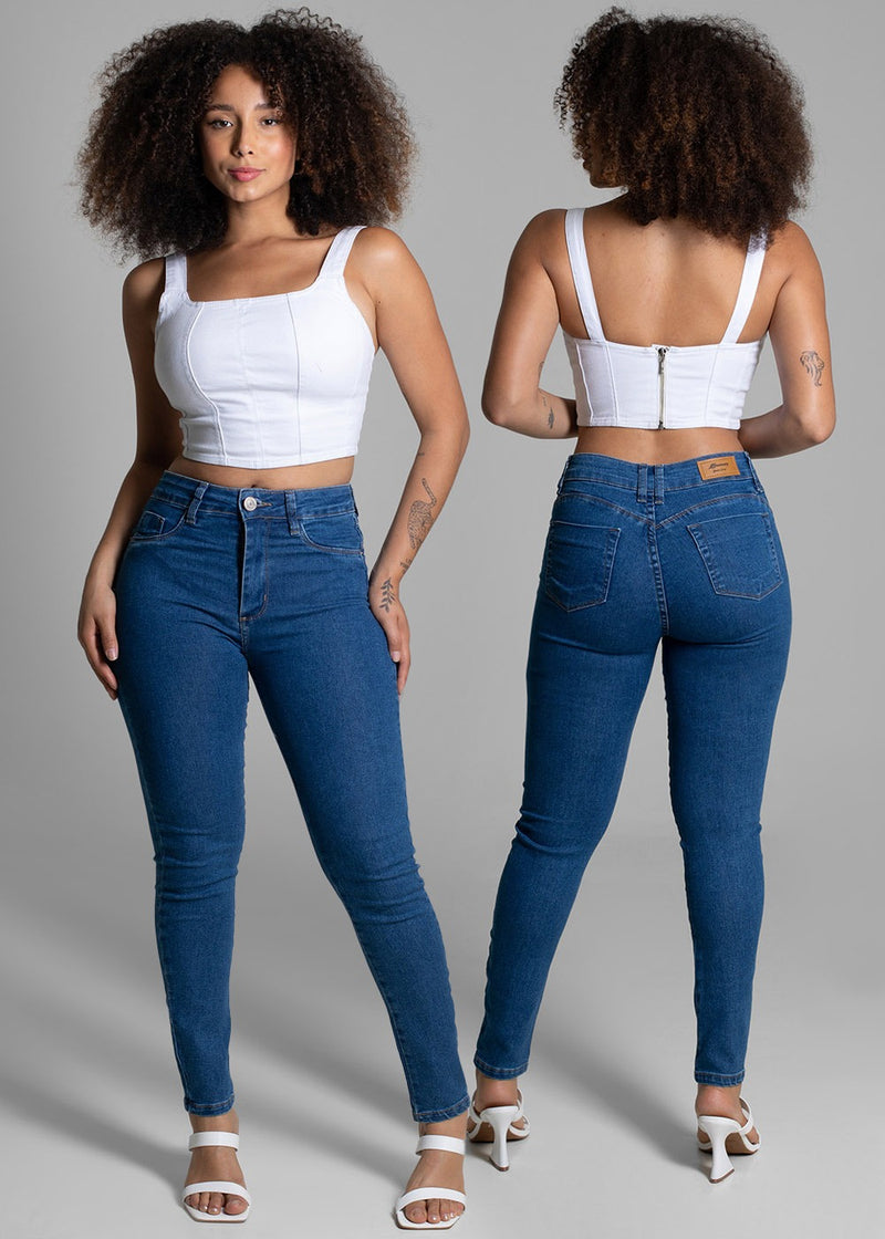 Calça modela bumbum - Jeans Sawary Push Up